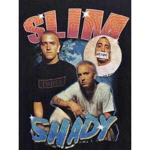 Eminem Shirt Rap Tee Real Slim Shady Hip Hop Black Ghetto Fabulous Vintage Retro
